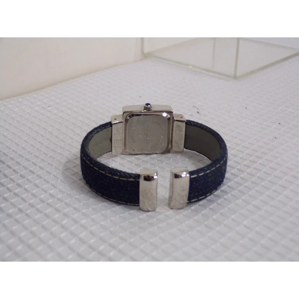 Joan Rivers‎ Collection Blue Jean Bracelet Band Silver & Rhinestones Square Lady